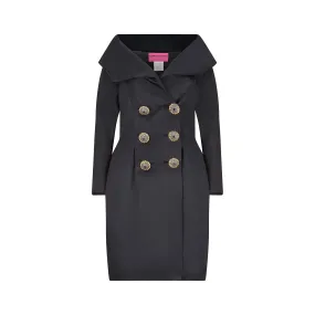 1991 Christian Lacroix Black Dress Jacket with Crystal Buttons