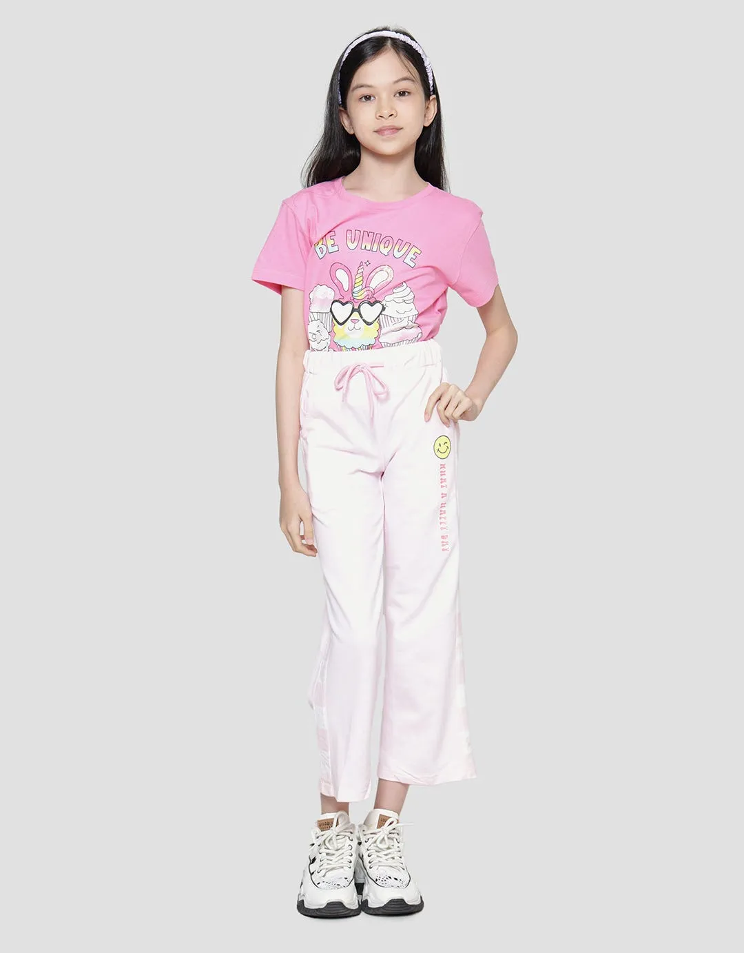 Aero Wide Leg Good Vibe Celana Panjang Anak Perempuan