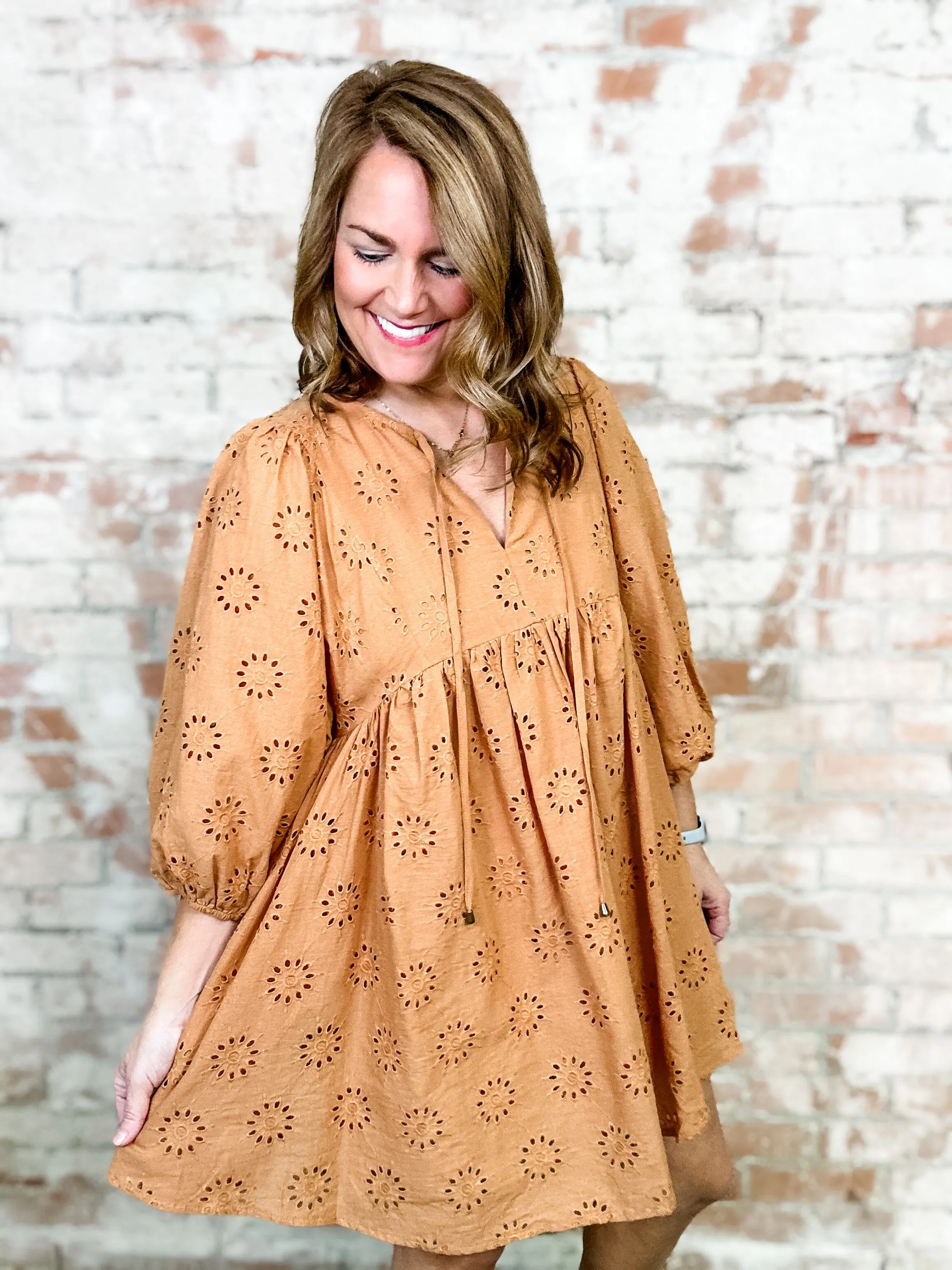 Angelina Eyelet Dress - FINAL SALE
