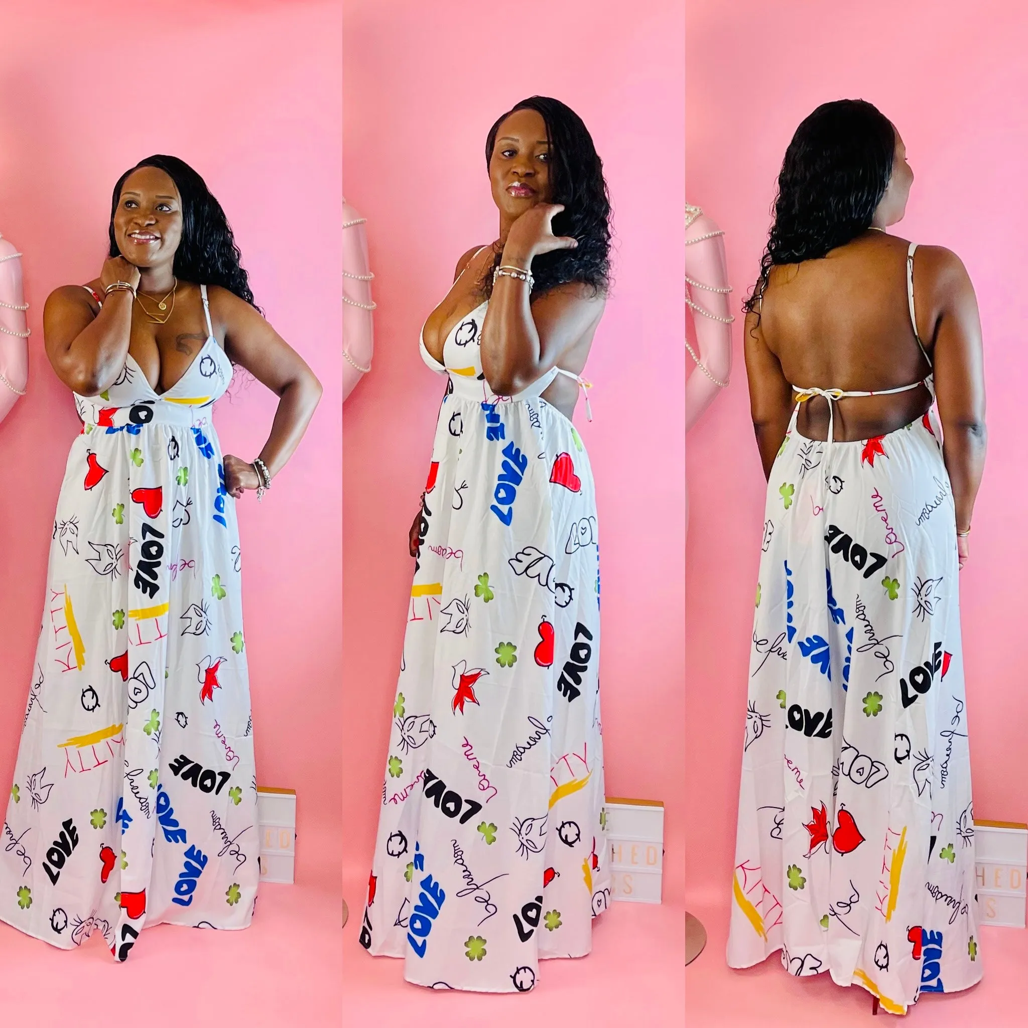 Backless Cami Maxi Dress