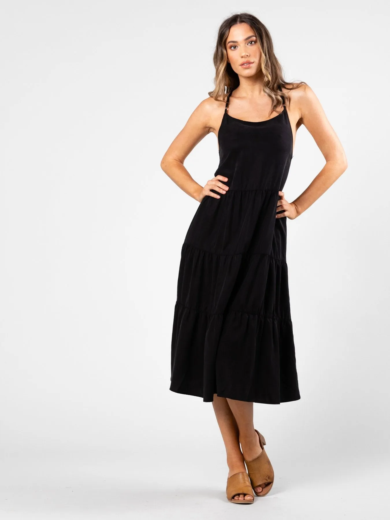 Bounds Panels Midi Dress - Black