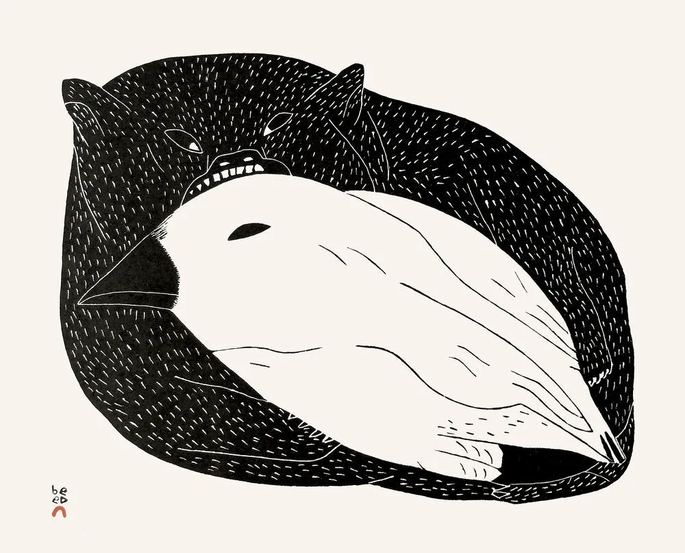 Cape Dorset 2020 Print, Nunavut Vampire, Malaija Pootoogook