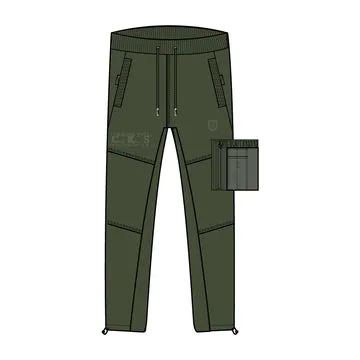 Cookies Paratrooper Fleece Sweatpants with Cargo Pocket and Bunjee Cord at Leg Opening