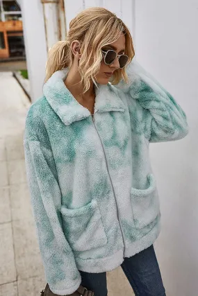 Cool Girl Tie Dye Teddy Jacket