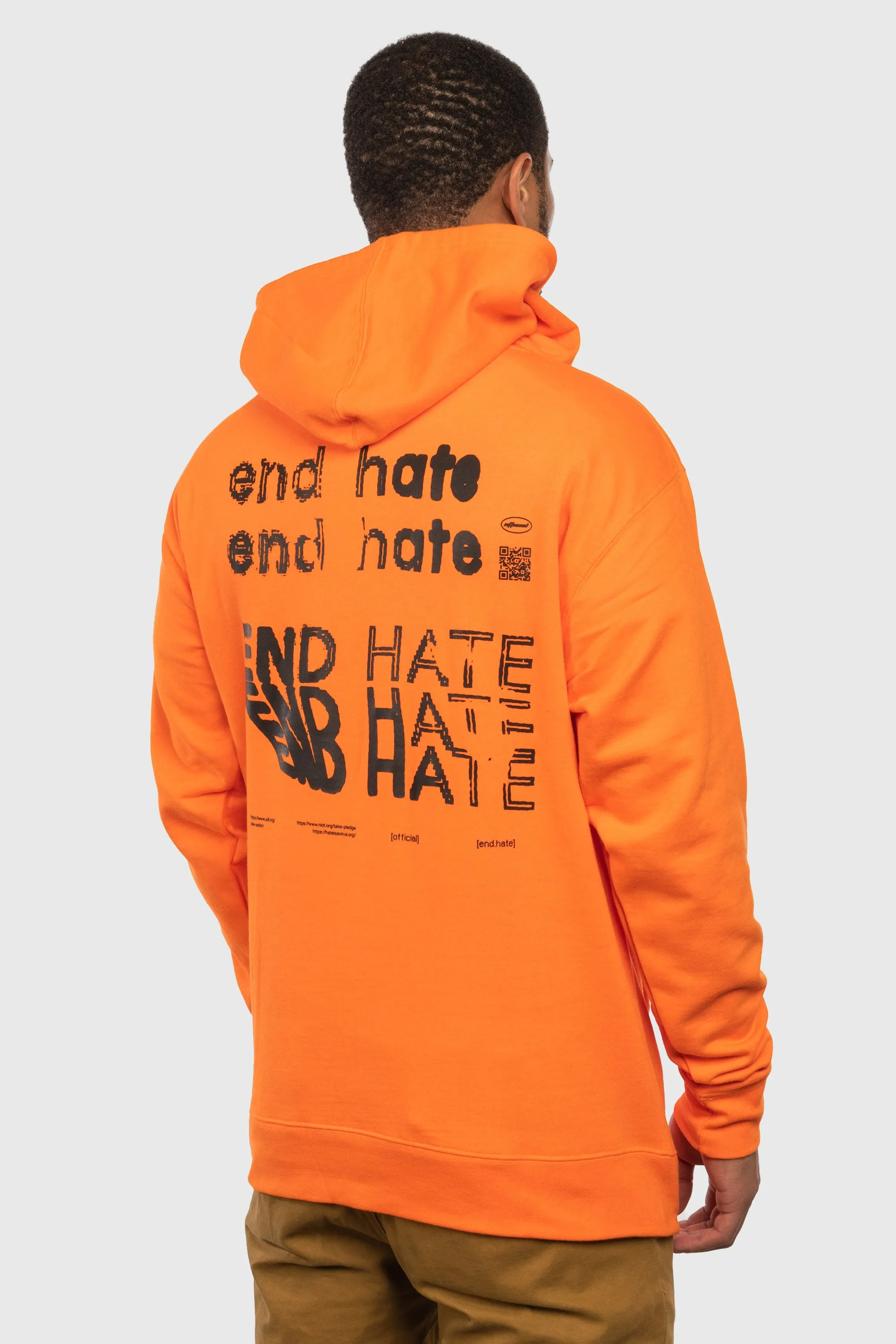 End Hate - Take Action Hooded Sweatshirt (Orange)