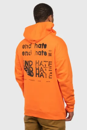 End Hate - Take Action Hooded Sweatshirt (Orange)