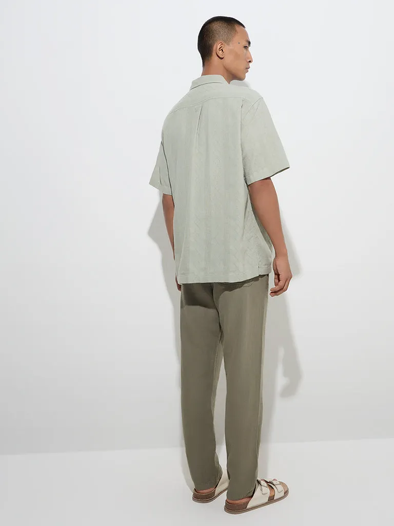 ETA Olive Relaxed-Fit Mid-Rise Cotton Chinos