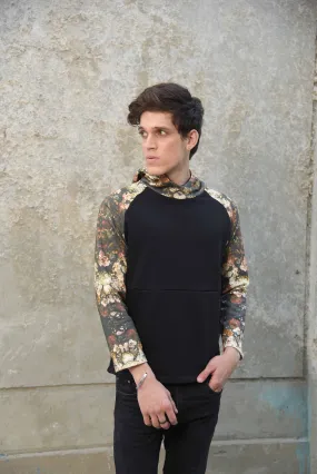 Floral Sleeve Hoodie
