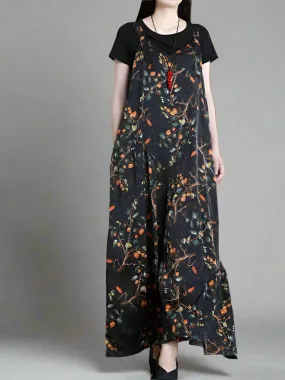 Floral Suspender Overall Dungaree