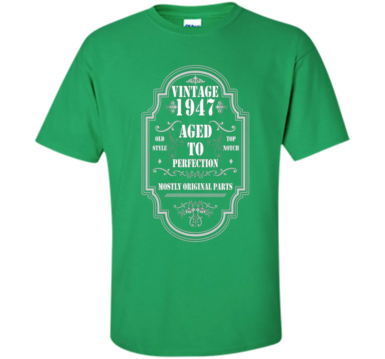 Funny birthday Tshirt for Men/Women. Vintage 1947 Tshirt
