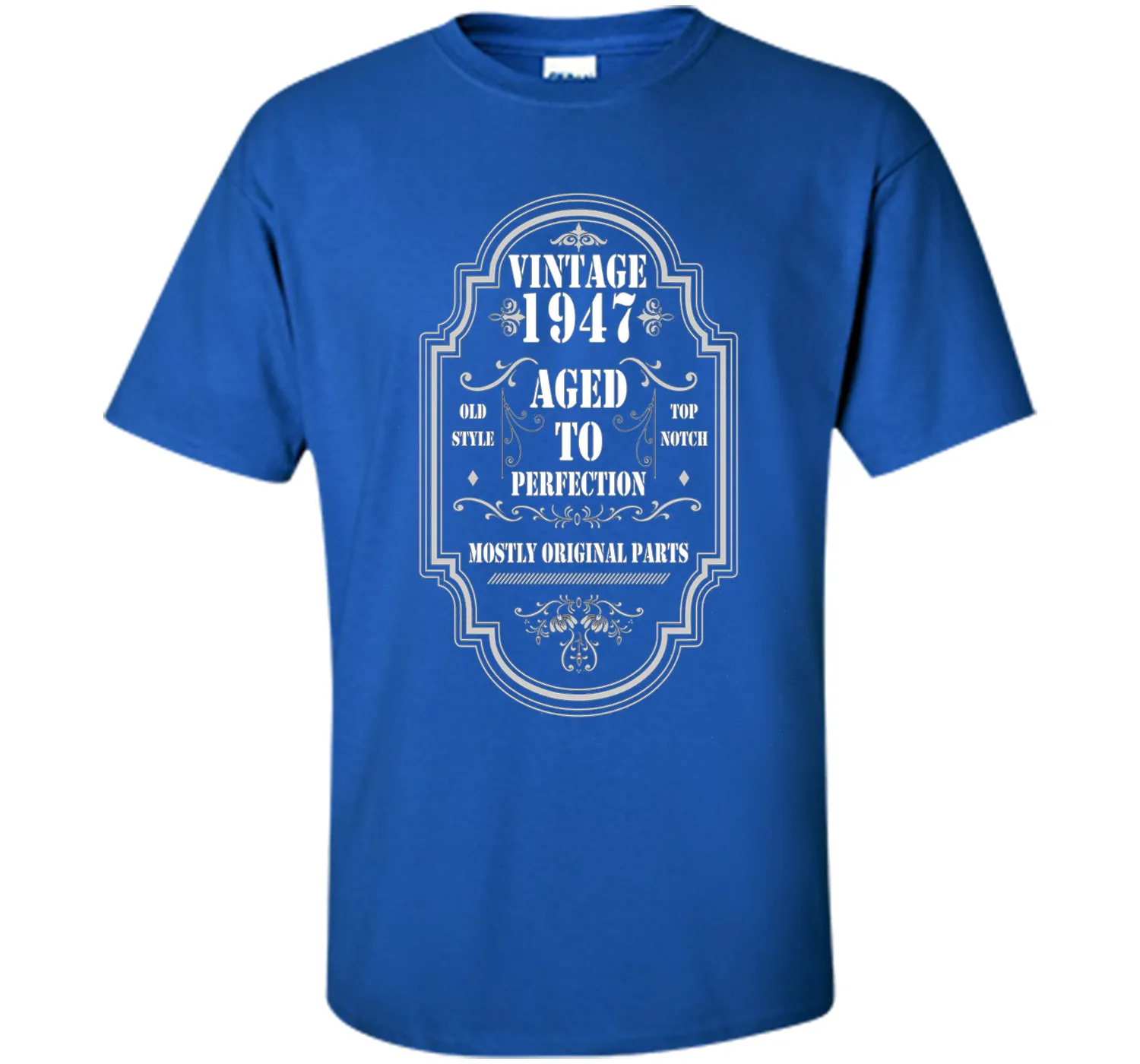 Funny birthday Tshirt for Men/Women. Vintage 1947 Tshirt
