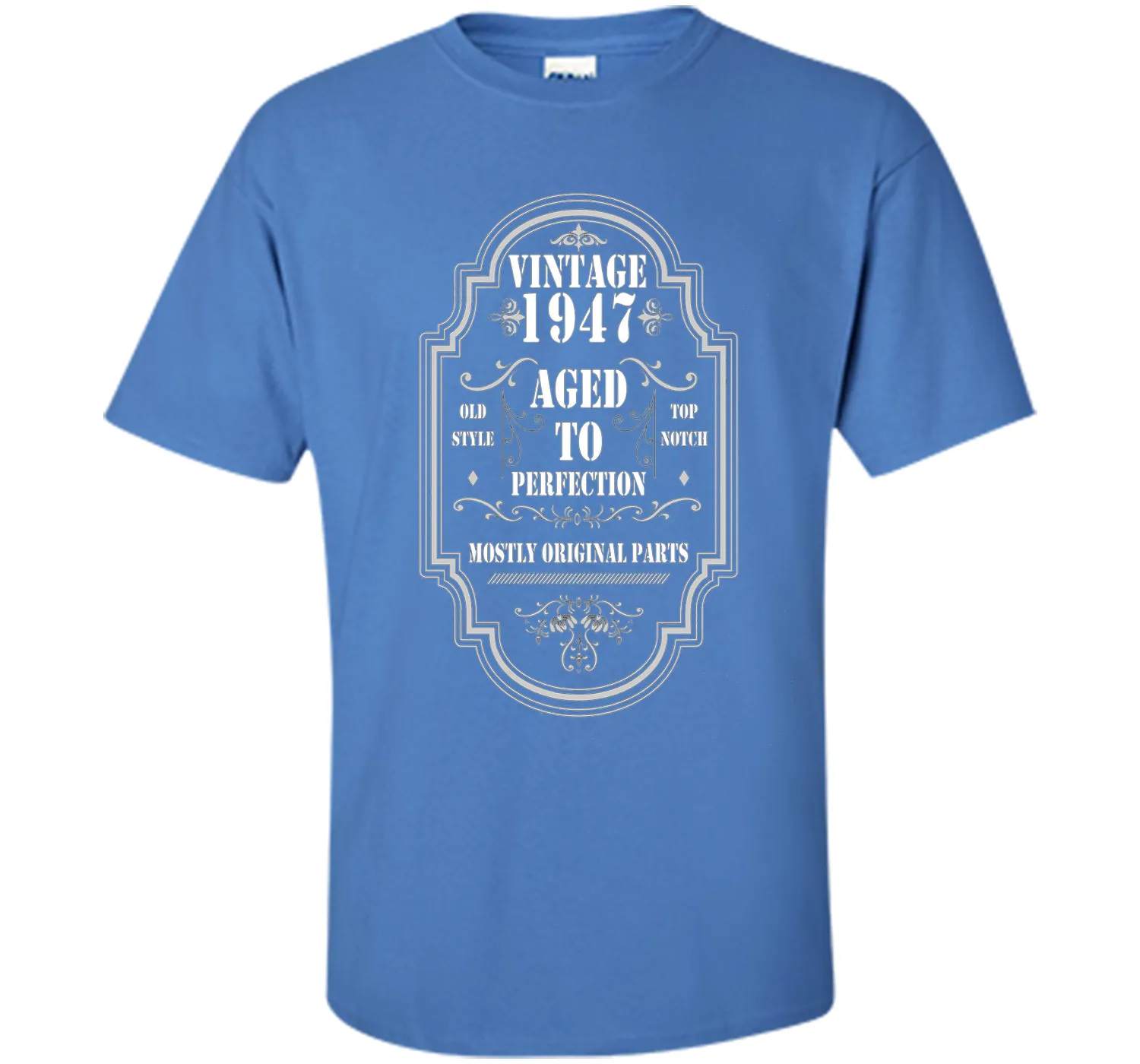 Funny birthday Tshirt for Men/Women. Vintage 1947 Tshirt
