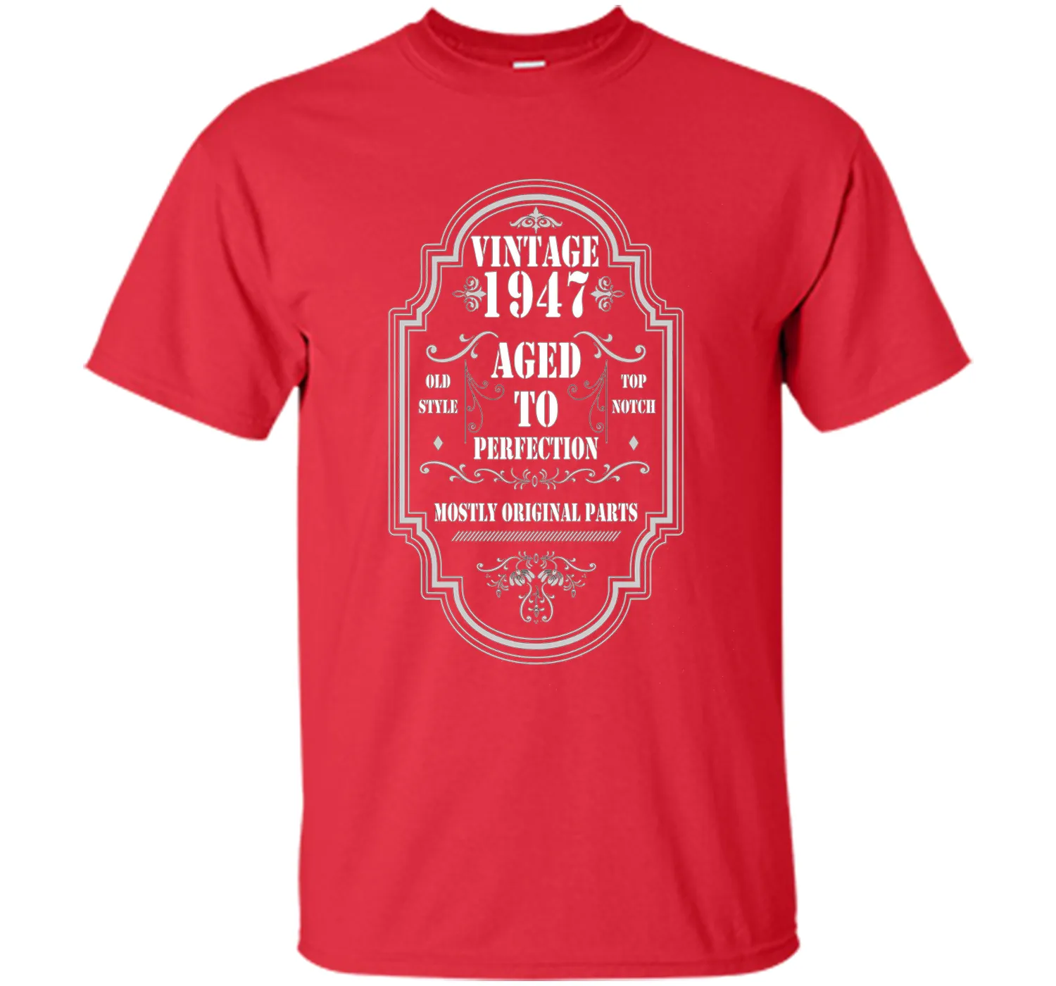 Funny birthday Tshirt for Men/Women. Vintage 1947 Tshirt
