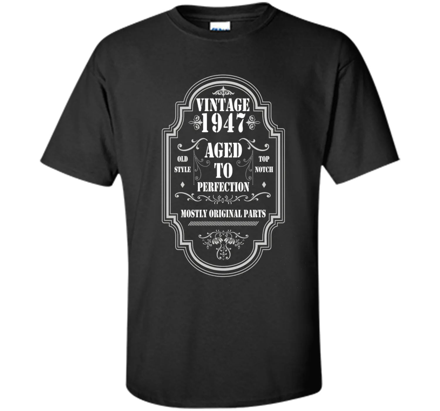 Funny birthday Tshirt for Men/Women. Vintage 1947 Tshirt