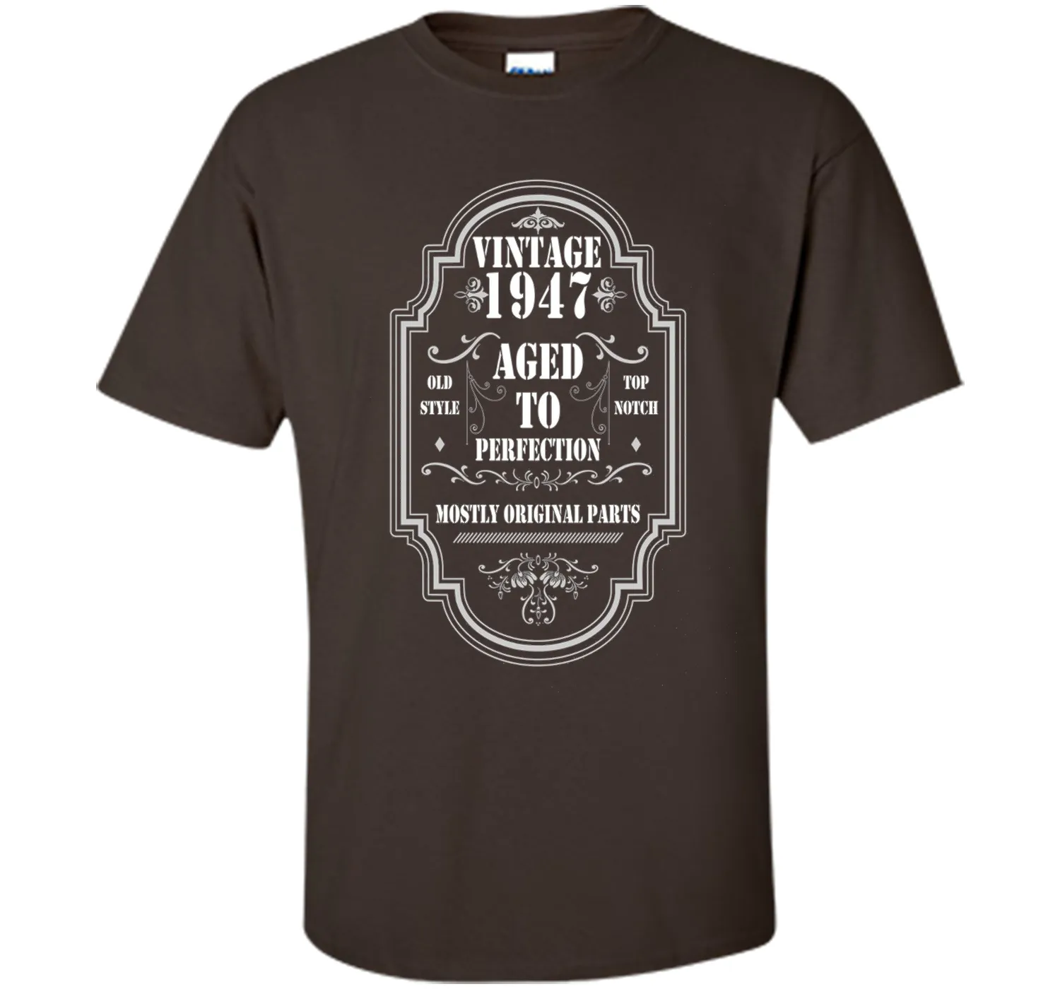 Funny birthday Tshirt for Men/Women. Vintage 1947 Tshirt