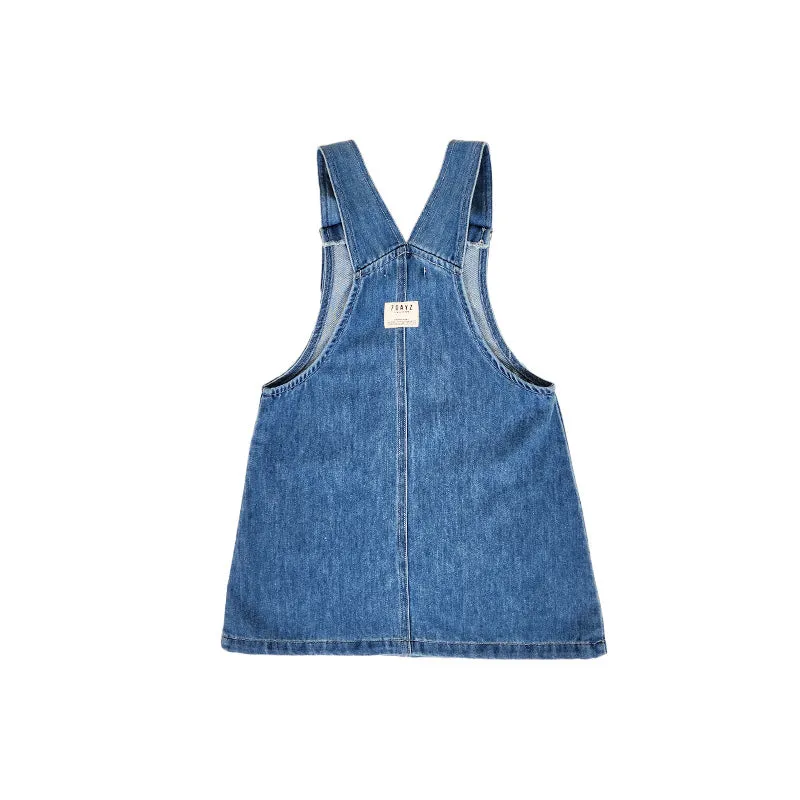 Girl Denim Dungree Dress - Blue - SG2307110B