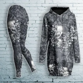 Gothic Skull Combo Long Hoodie and Leggings