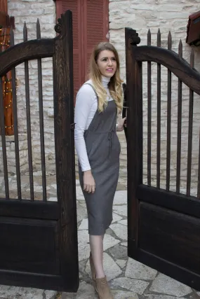 Grey Overall Cashmere Dress-345