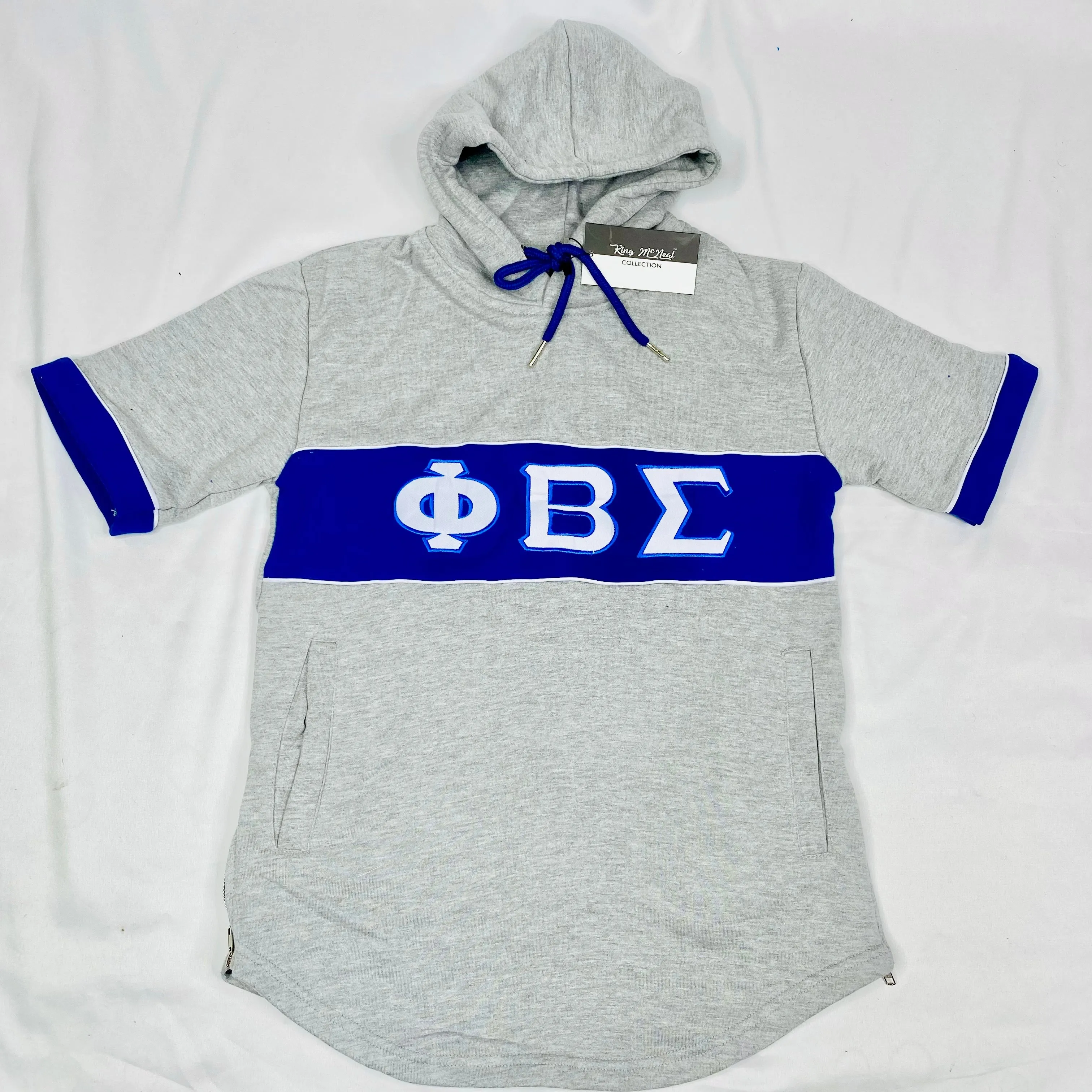 Grey Phi Beta Sigma SS Hoodie