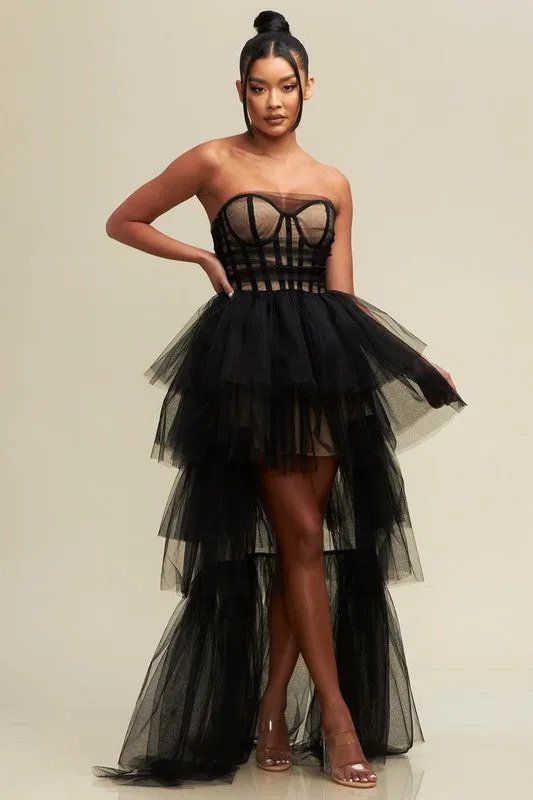 HAILEY - HI LO TULLE DRESS