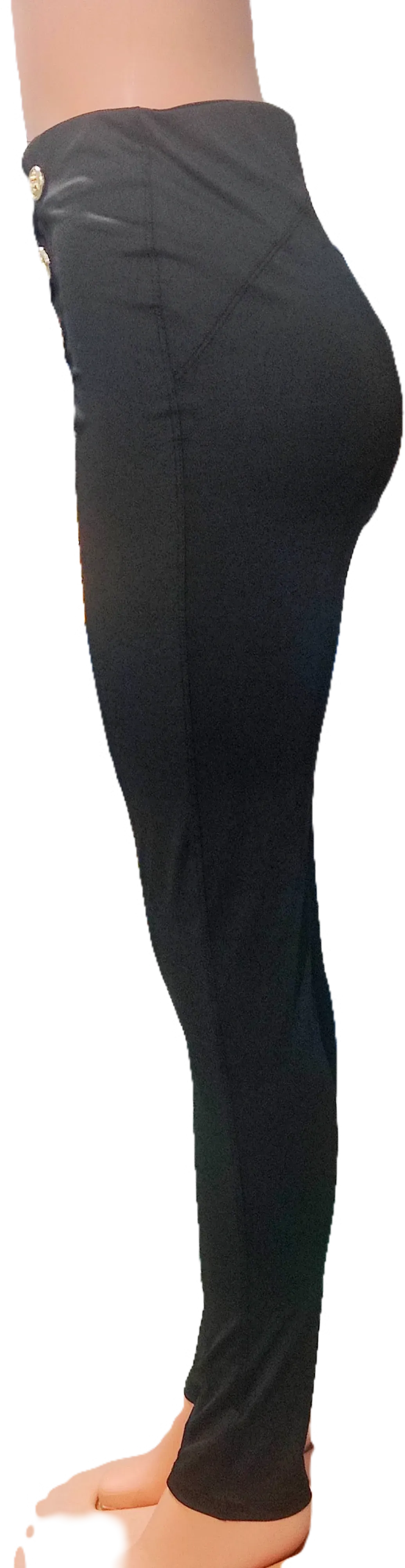 High Waist Cross Line Design Skinny Pants