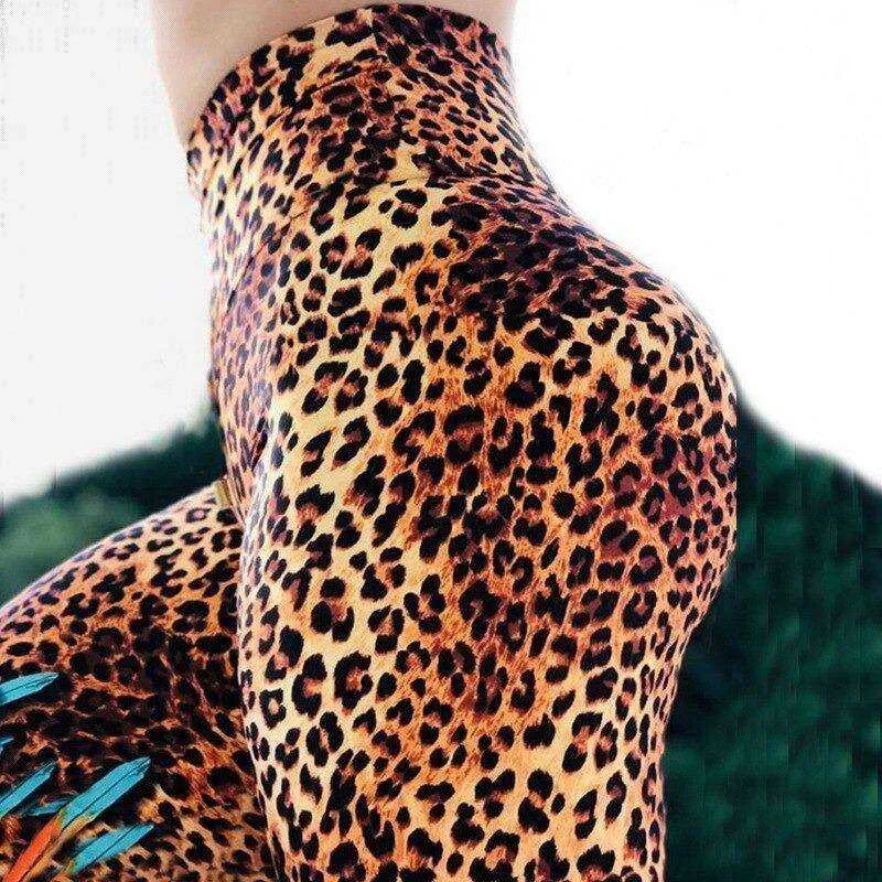 High Waist Designer Crochet Knit Print Push Up Leggings