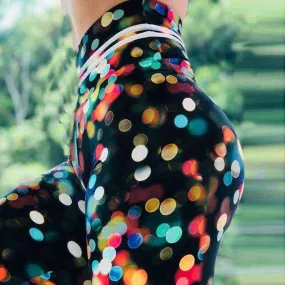 High Waist Designer Crochet Knit Print Push Up Leggings