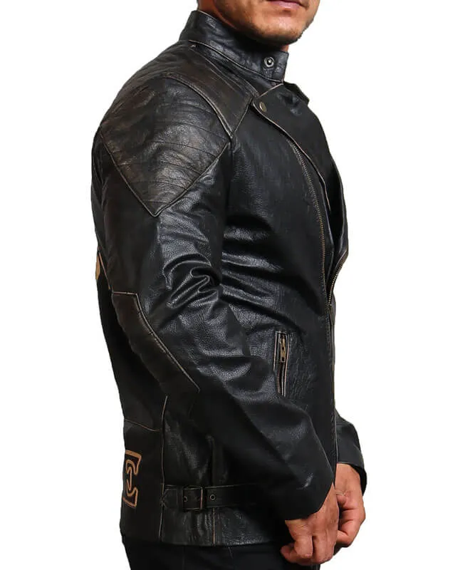 Indian Skull Biker Leather Jacket