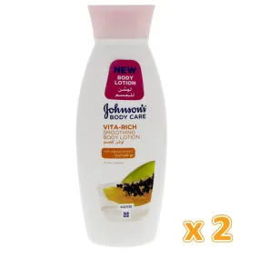 Johnson's Body Care Vita - Rich Revitalizing Body Lotion with Papaya (2 x 250 ml)