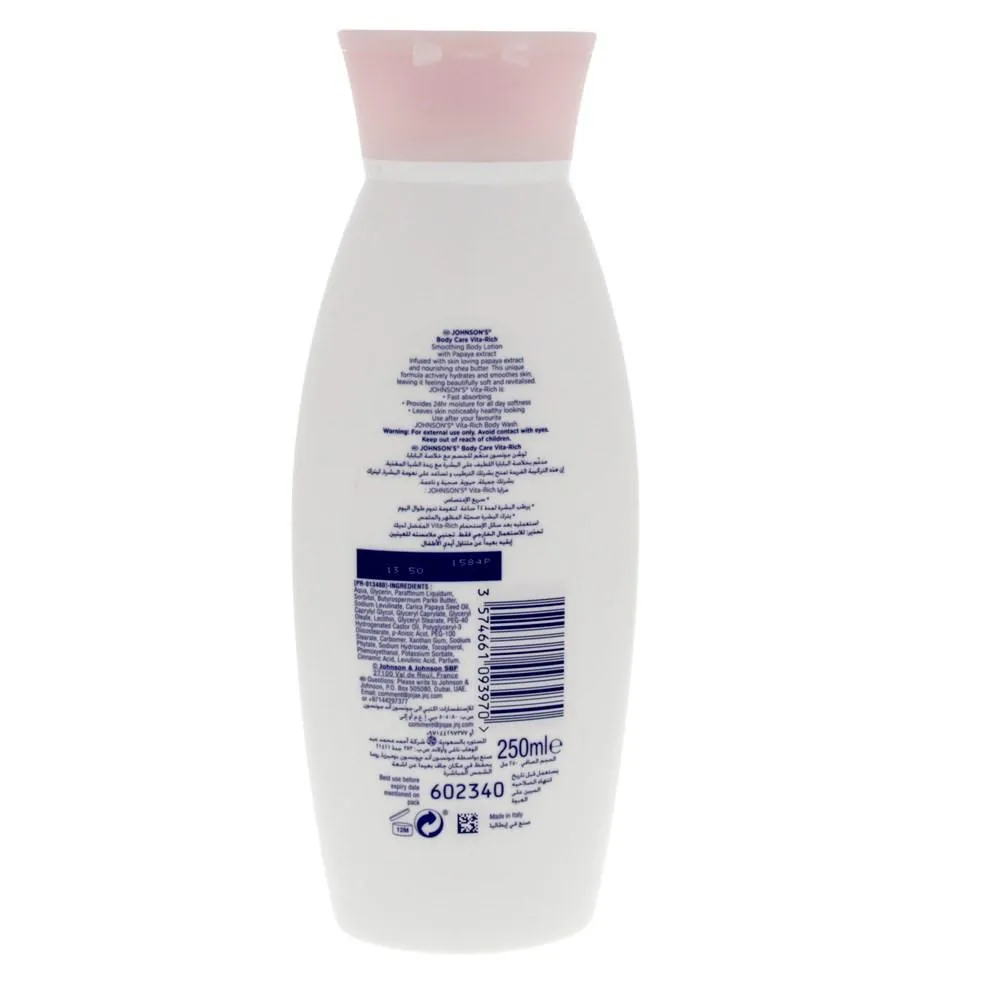 Johnson's Body Care Vita - Rich Revitalizing Body Lotion with Papaya (2 x 250 ml)