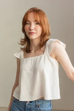 Lea Blouse - Cream/Soft Yellow