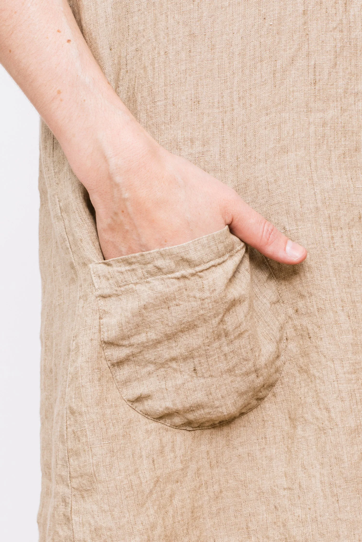 Linen Shirt Dress Sand