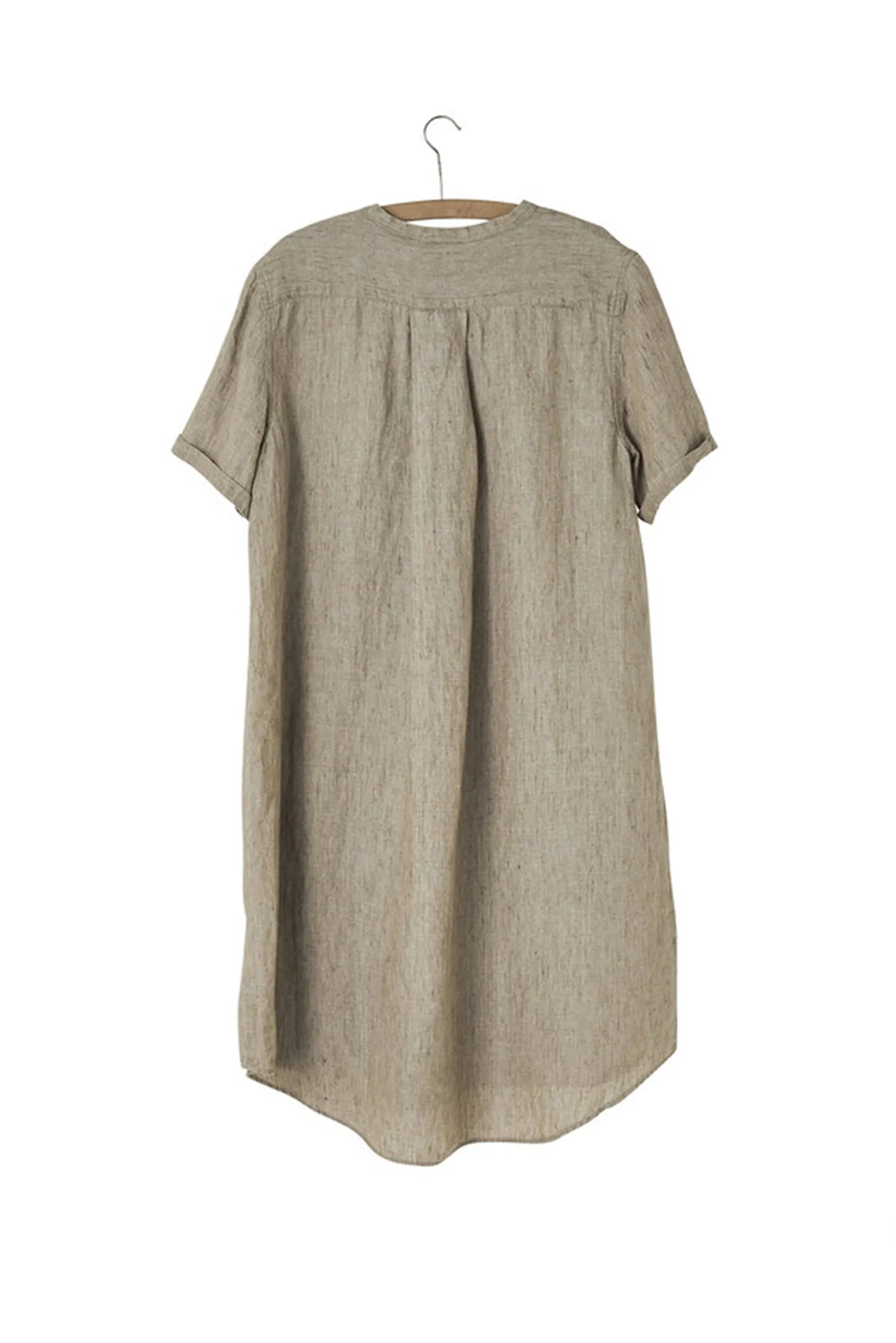 Linen Shirt Dress Sand