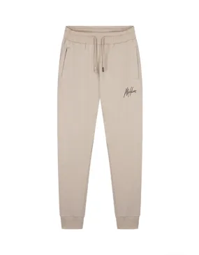 MALELIONS STRIPED SIGNATURE SWEATPANTS - BEIGE