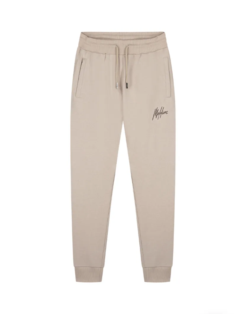 MALELIONS STRIPED SIGNATURE SWEATPANTS - BEIGE