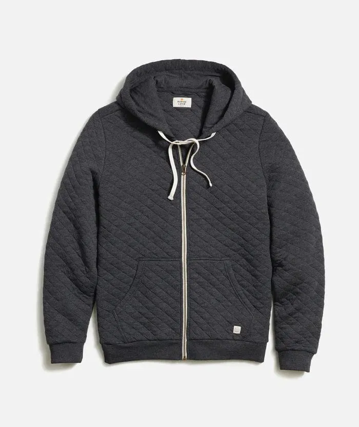Marine Layer Corbet Quilted Full Zip Hoodie