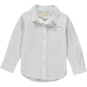 Me & Henry Cotton Longsleeved White Shirt (White Buttons) : Sizes 2 to 16