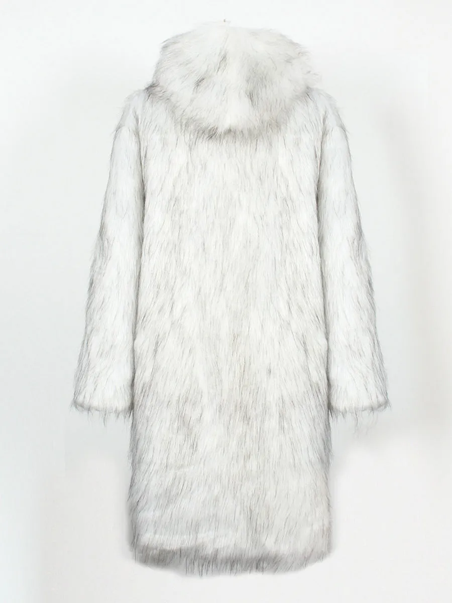 Men's Hooded Faux Fur Coat