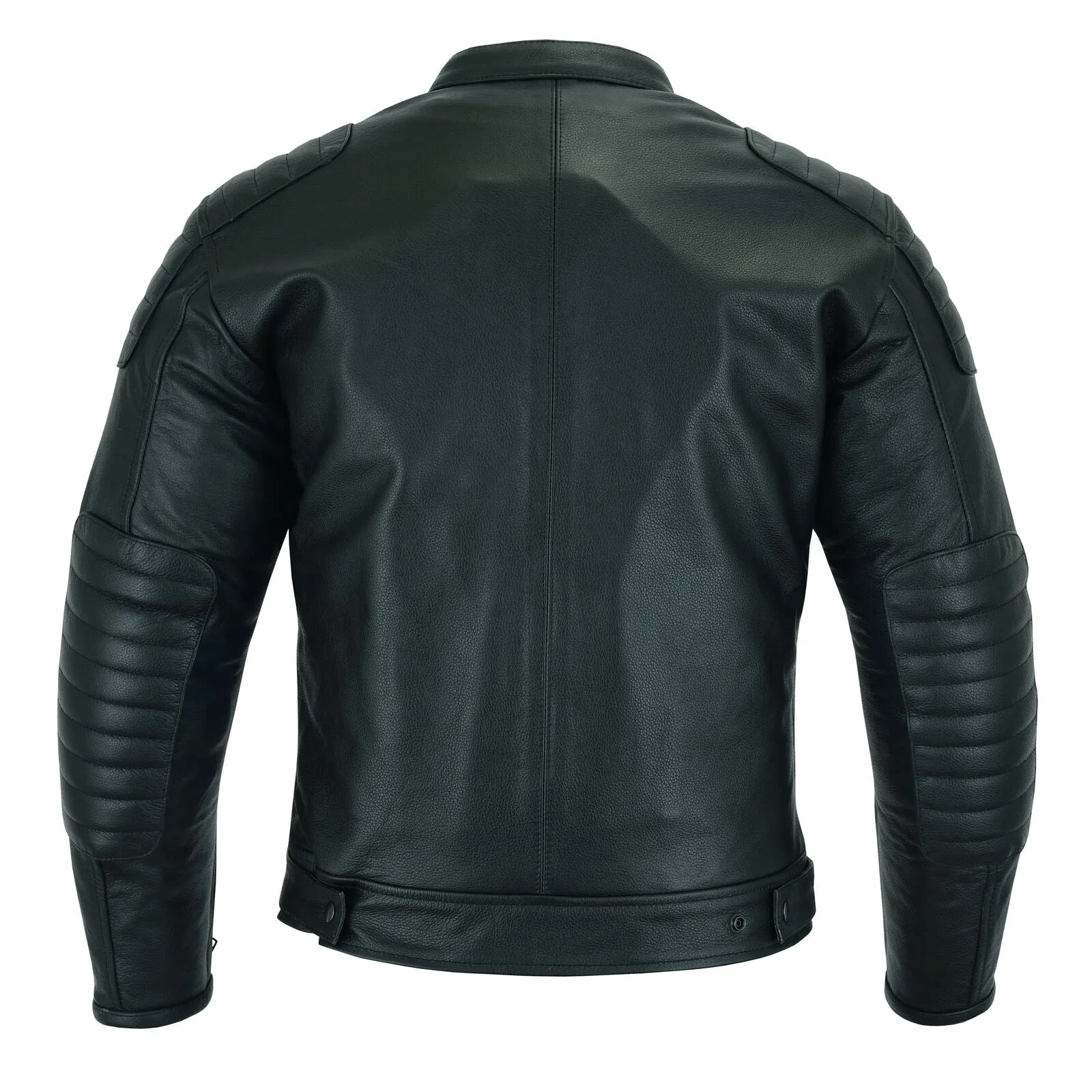 Men's Leather Motorbike Motorcycle Jacket Touring With Genuine CE Armour Biker