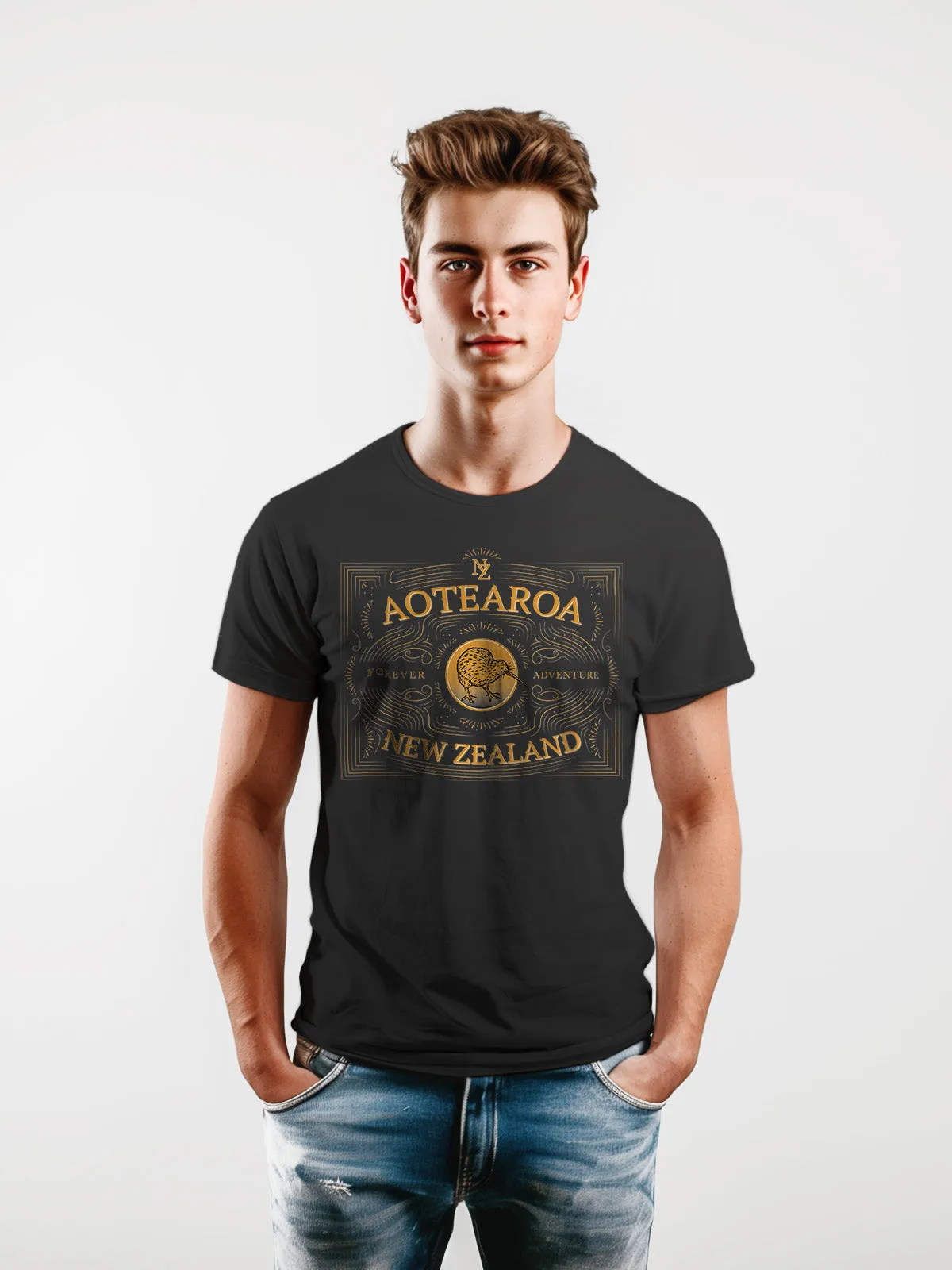 Mens New Zealand T Shirt - Forever Adventure