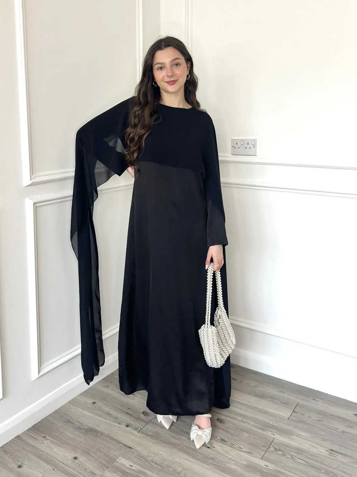 Miri Cape Dress - Black