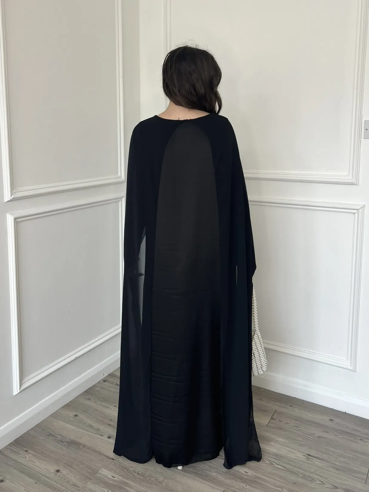 Miri Cape Dress - Black