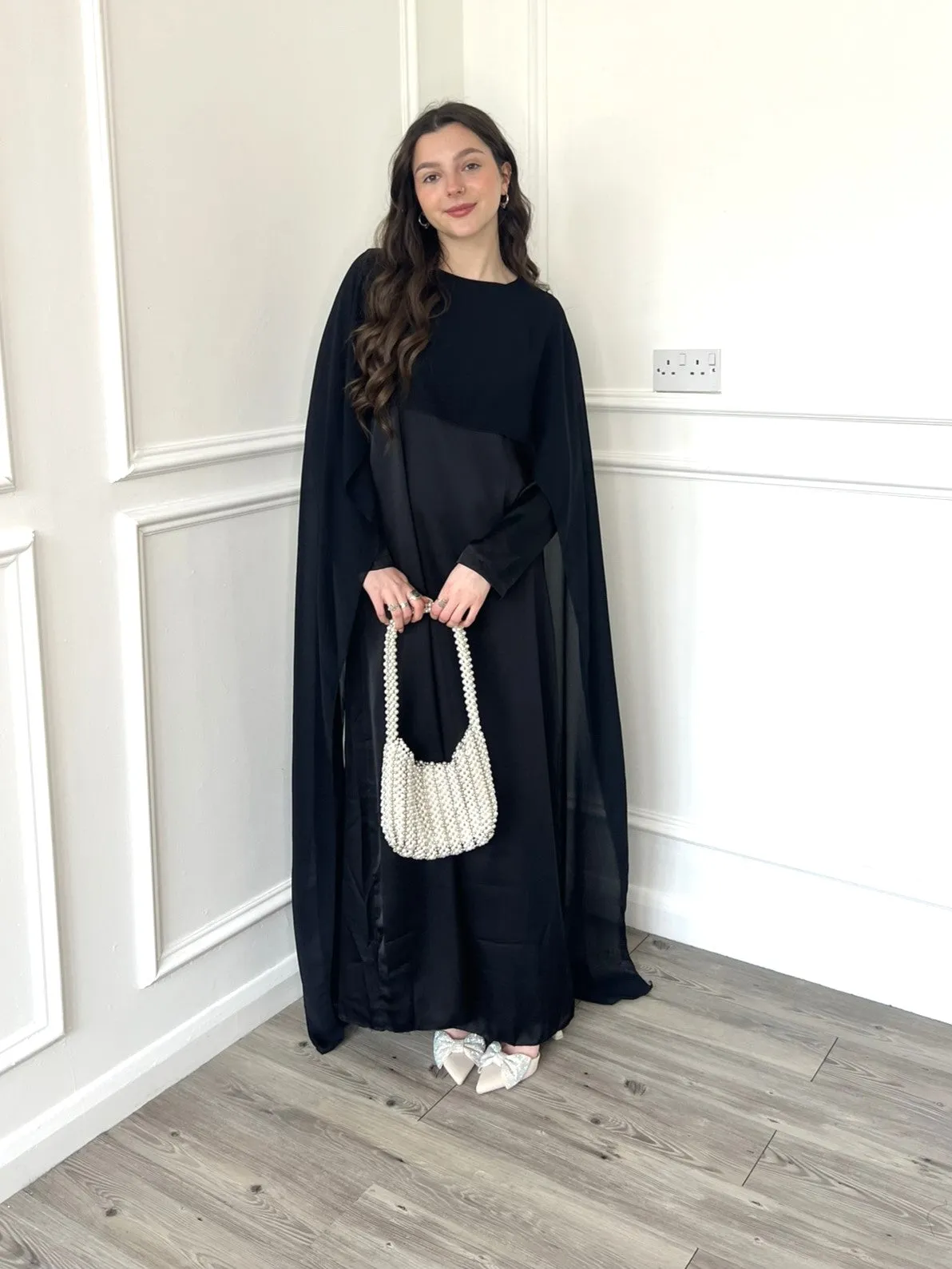 Miri Cape Dress - Black