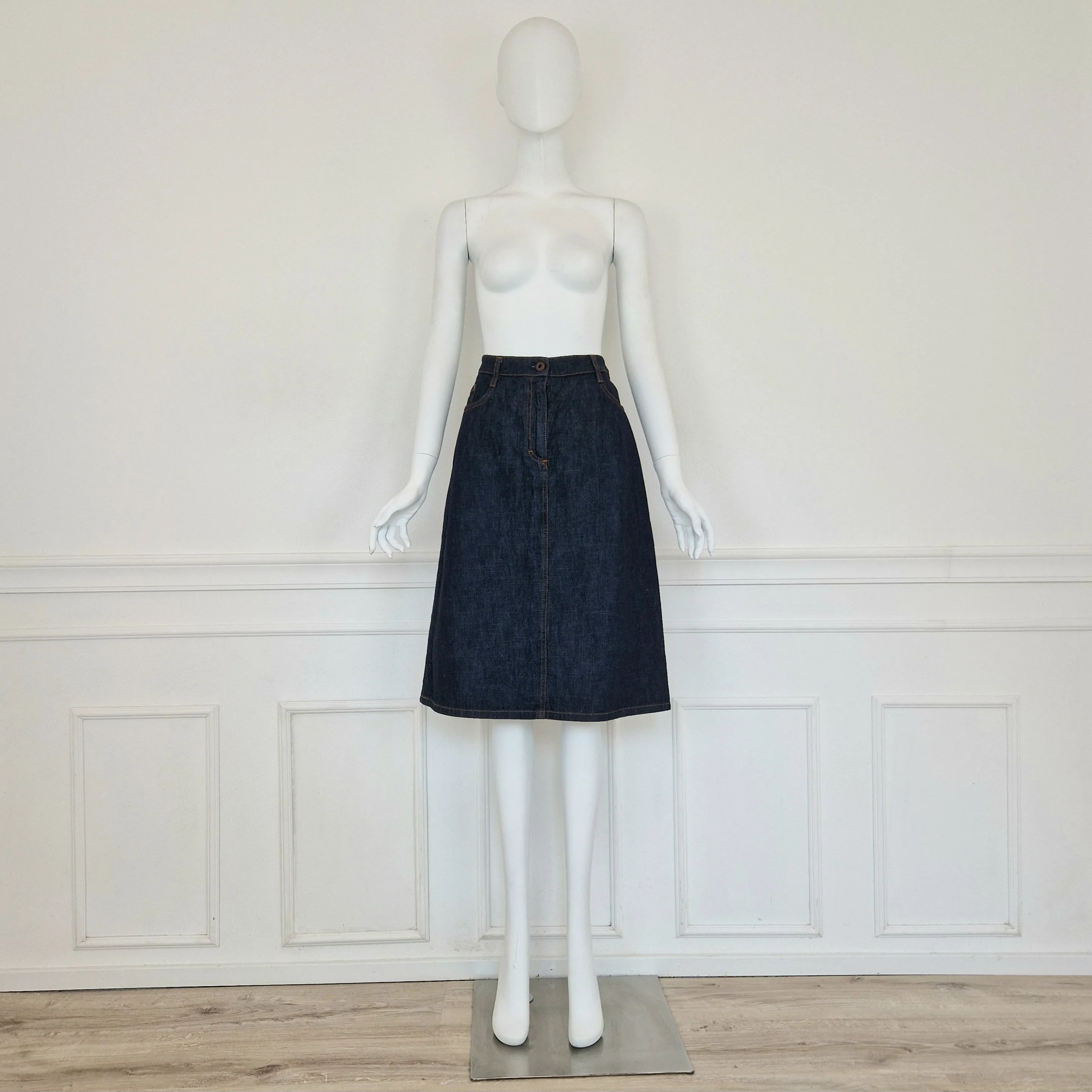 Miu Miu | Gonna in denim fiammato 2001