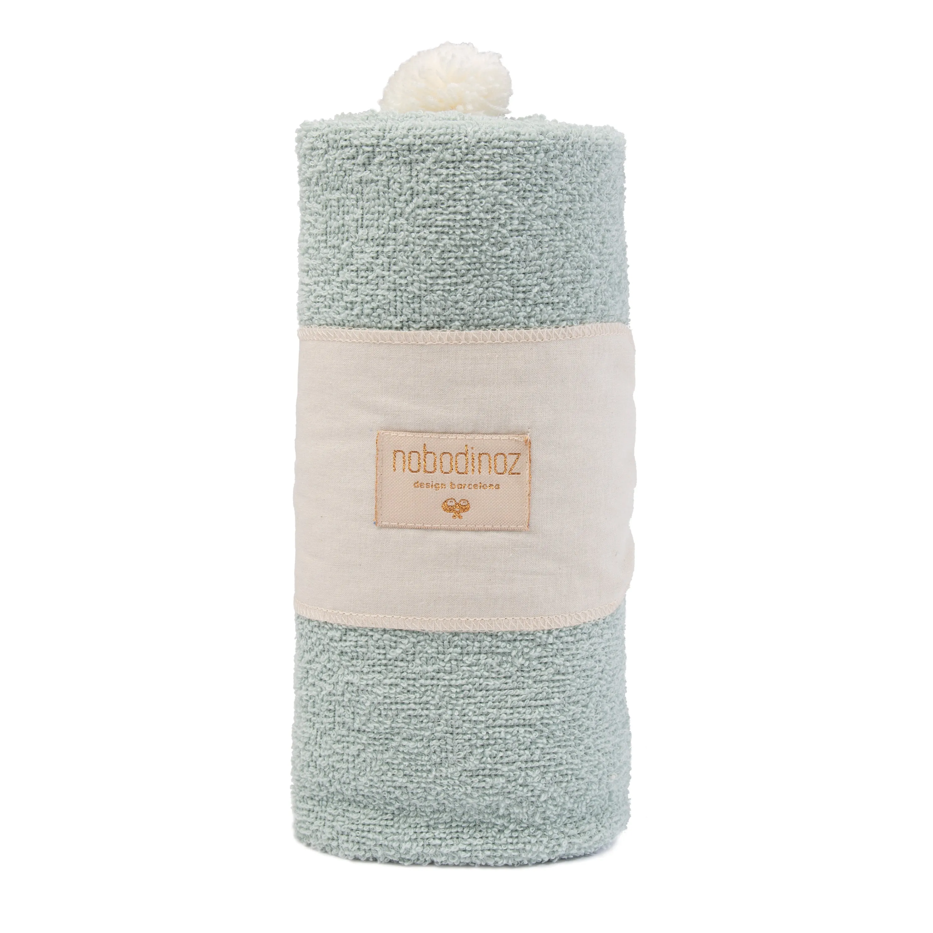 nobodinoz Cute Baby Bath Cape Green