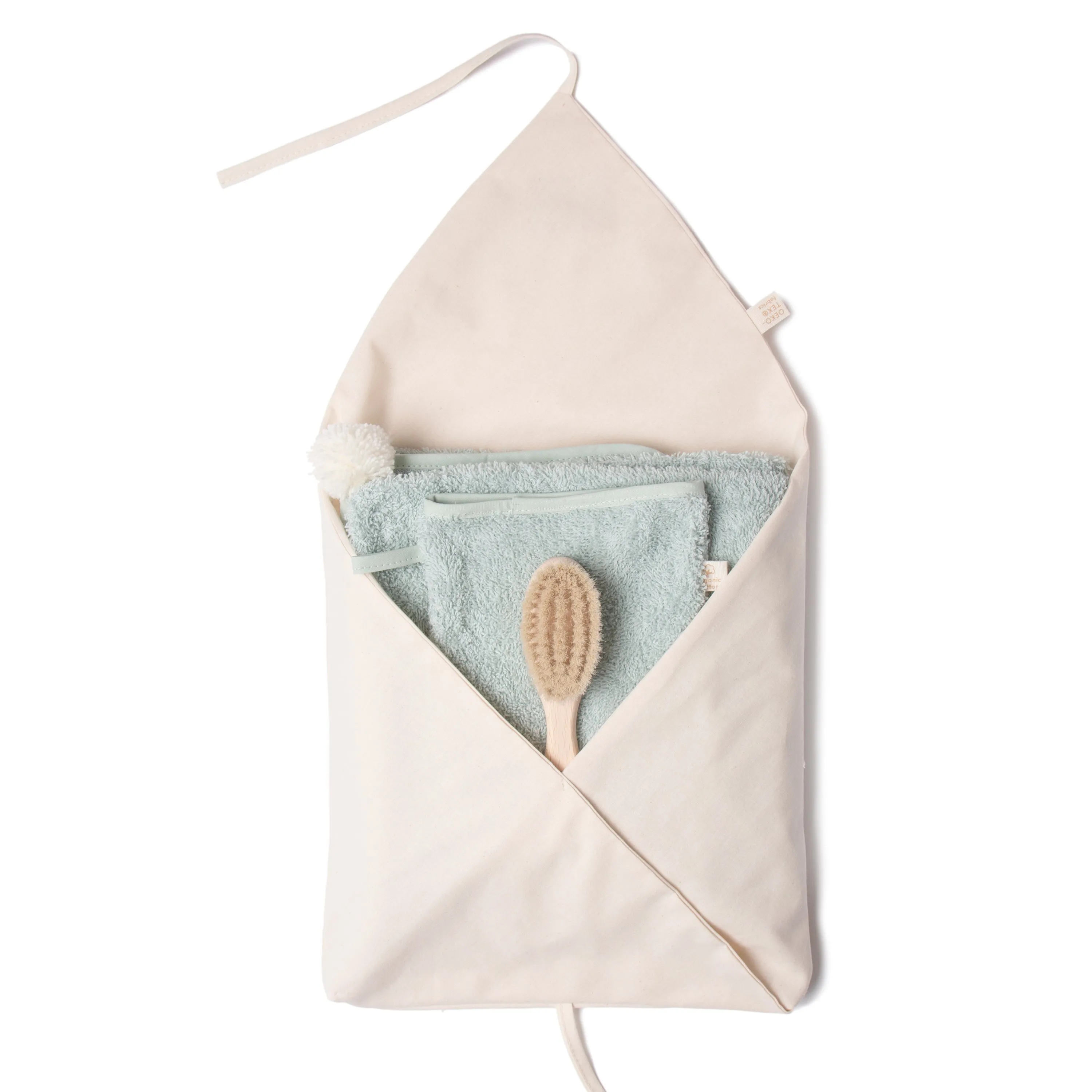 nobodinoz Cute Baby Bath Cape Green
