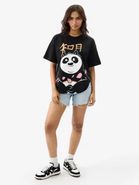Official Kung Fu Panda Printed Premium Quality Womens Drop Shoulder T shirt Legacy Boutiques Dhaka