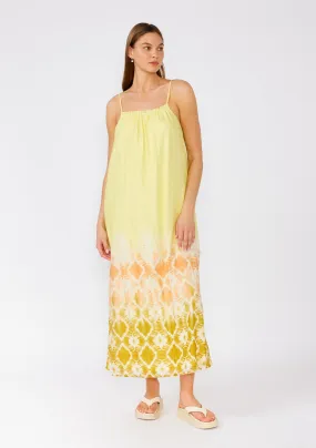 Ombre Tie-Dye Spaghetti Strap Maxi Dress
