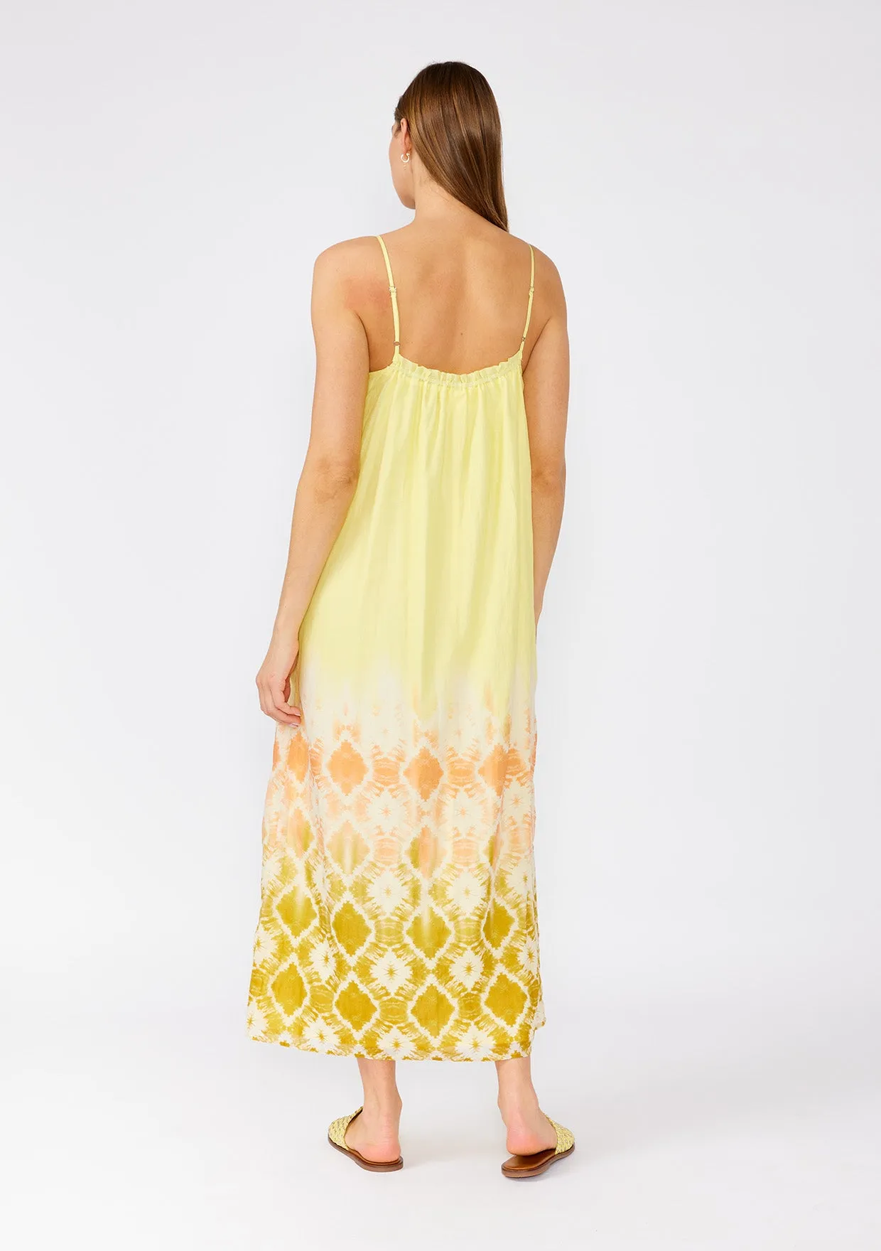 Ombre Tie-Dye Spaghetti Strap Maxi Dress