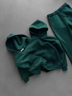 Oversize Basic Hoodie - Faded Green